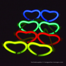 lueur lunettes en forme de coeur